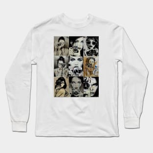 9 girls with camera Long Sleeve T-Shirt